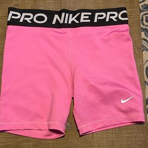 Nike Women's Pink Pro Bike Shorts